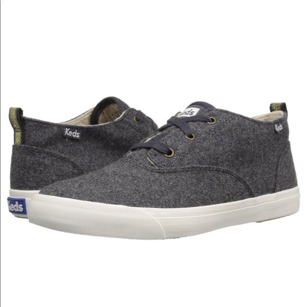 EUC Keds Gray Wool Mid Triumph Sneakers